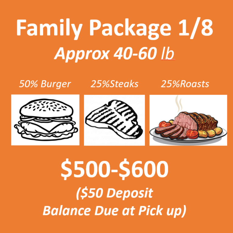 #4 Family Eighth; $50 deposit, balance due at pick-up